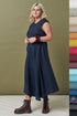Image 8 of Japanese linen dress organic and simple samurai design Salem from Baltic Linen